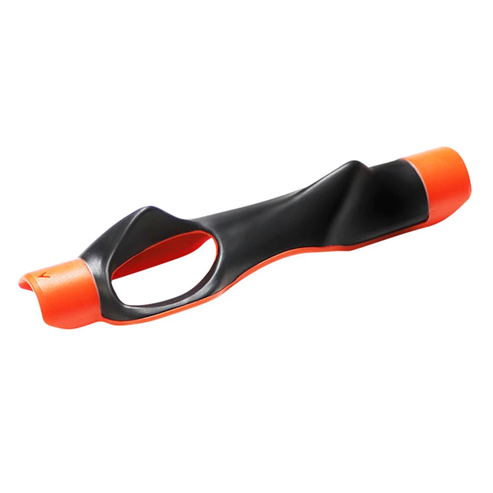 Golf Grip Trainer Posture Correction Aid Practice Golf Swing Trainer Plastic Orange Blue Black 6.1*1in 22g 0.8oz 1 Piece