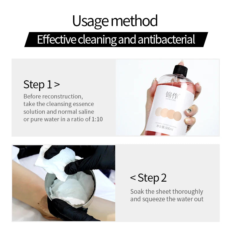 Tattoo Skin Cleansing Essence Solution Deep Cleansing Moisturizing Deep Cleans Skin Oil and Prevents Bacteriafor All Skin Types