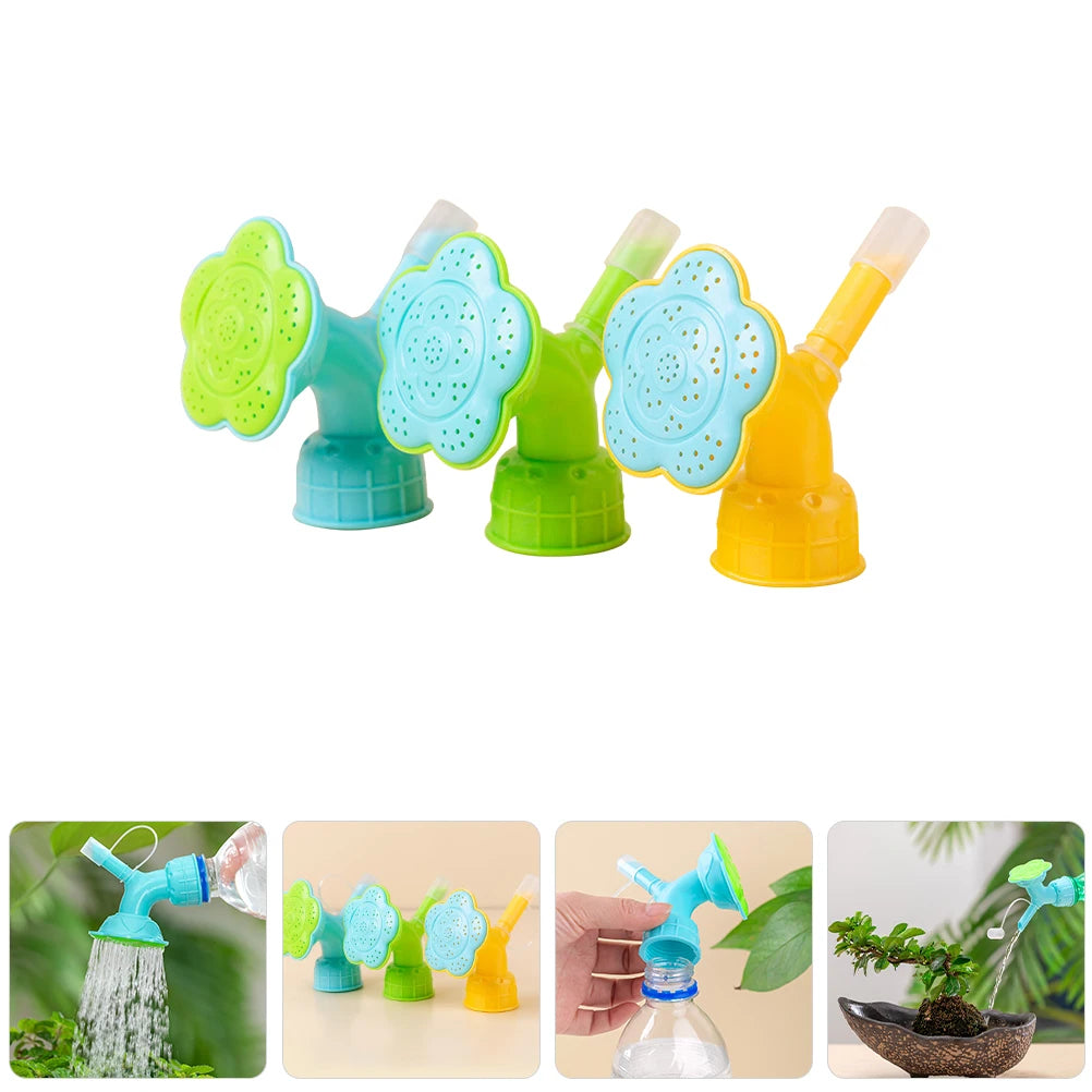 3pcs Watering Can Head For Flower Bonsai Garden Durable Plastic Spray Sprinkler Cap For Water Bottles Sprinkler